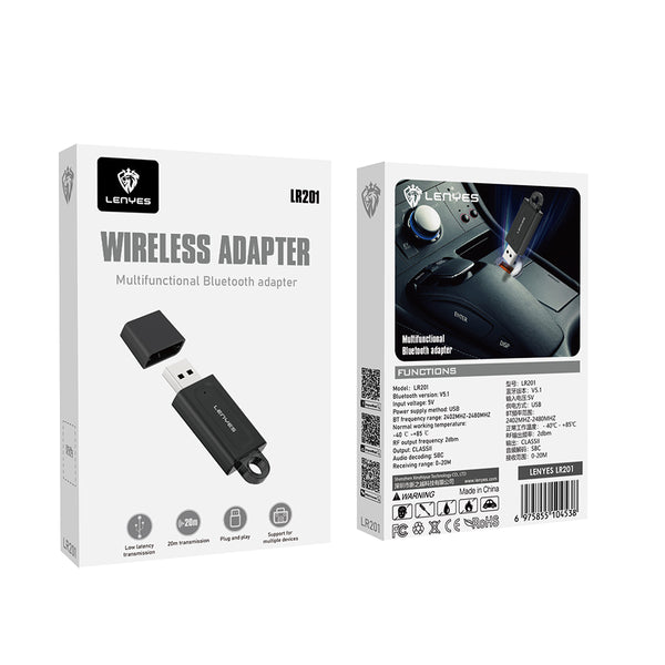 Lenyes LR201 USB Bluetooth 5.1 Wireless Transmitter Adaptör